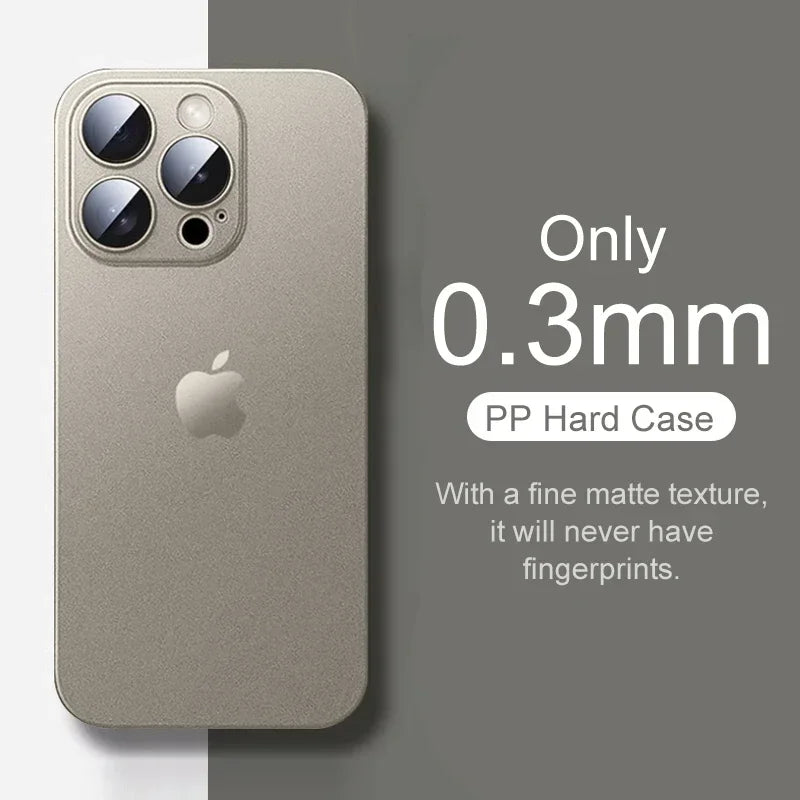 A slim back case for an iPhone, with a fine matte texture, displayed in a clear and silver color option, highlighting its thin profile.