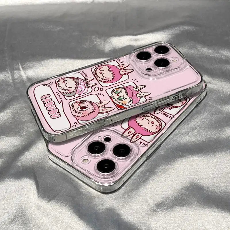 Pink Labubu Silicone iPhone Case