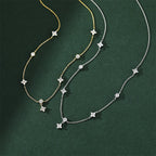 ANZIW Fashion Cute Four-leaf Clover Moissanite Pendant Necklace 925 Sterling Silver