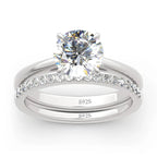 ANZIW 2 Carat All Moissanite Ring Bridal Sets Silver 925