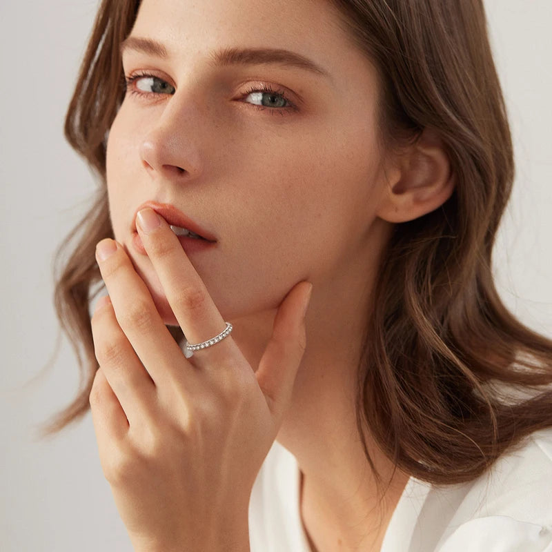 ANZIW 2 Carat All Moissanite Ring Bridal Sets Silver 925