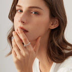 ANZIW 2 Carat All Moissanite Ring Bridal Sets Silver 925