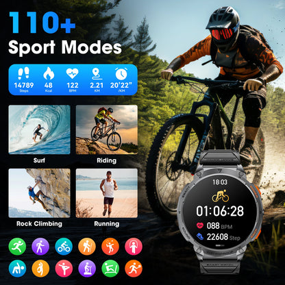 Karchilor smart watches for men 2025 Women'S Smartwatch Bluetooth Call 1.85 High-Definition Screen  Fitness Sports Waterproof