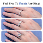 ANZIW 2 Carat All Moissanite Ring Bridal Sets Silver 925