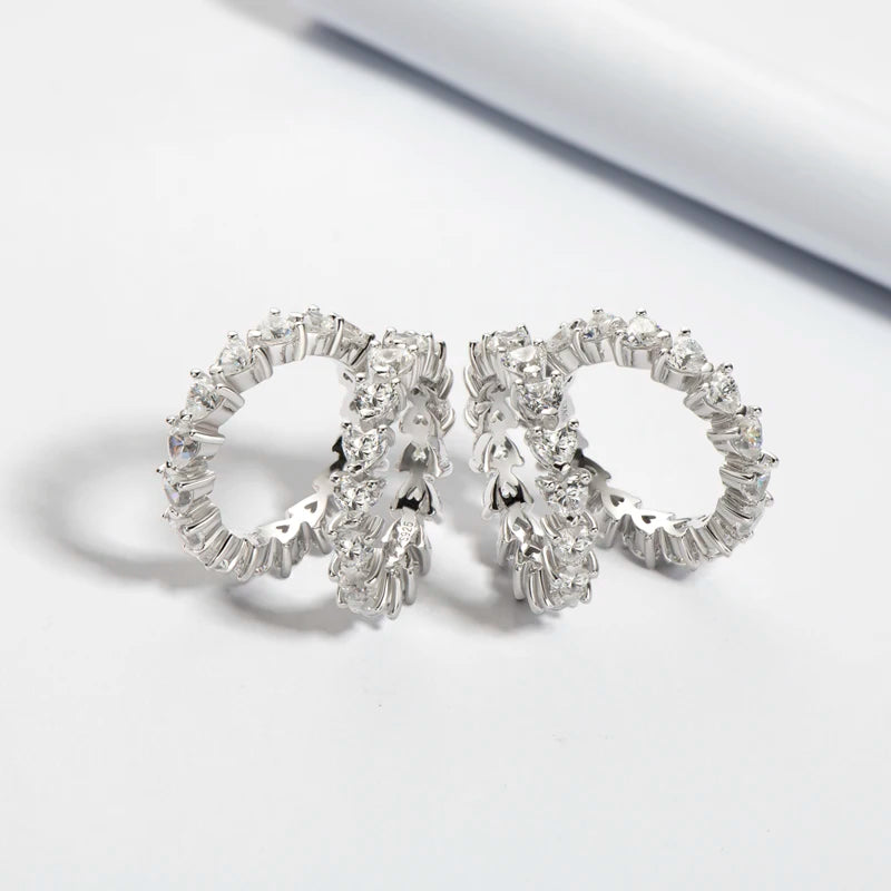 925 Sterling Silver Wedding Engagement Full Enternity