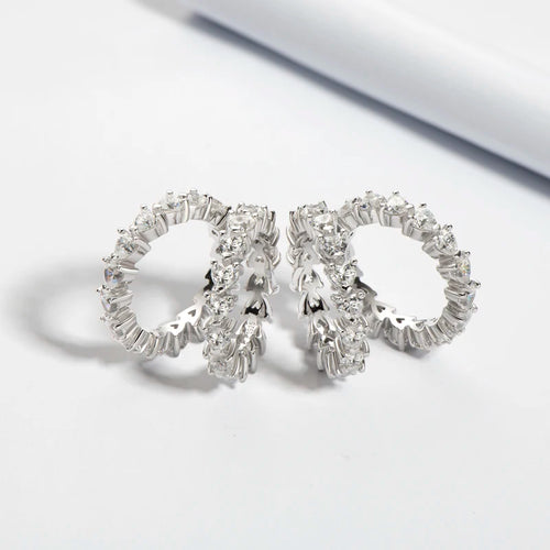 925 Sterling Silver Wedding Engagement Full Enternity