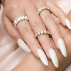 925 Sterling Silver Wedding Engagement Full Enternity