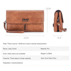 JEEP BULUO Mens Wallet Clutch Bag PU Leather Coin Purse Long Fashion Business Style Men's Handbag Card Bags Soft Key Bag - Imbasat