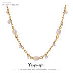 Yhpup 316L Stainless Steel Chain Necklace