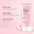 LAlKOU Japan Sakura Gentle Cleansing Facial Shrink Pores Deep Clean Oil Control Remove Blackhead Moisturizing