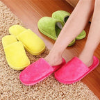 Women Home Slippers Autumn Winter Warm Furry Plush Shoes Indoor Bedroom Light EVA Couple Cotton Slipper Solid Soft Flip Flops - Imbasat