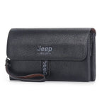 JEEP BULUO Mens Wallet Clutch Bag PU Leather Coin Purse Long Fashion Business Style Men's Handbag Card Bags Soft Key Bag - Imbasat