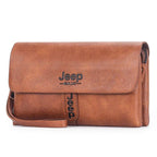 JEEP BULUO Mens Wallet Clutch Bag PU Leather Coin Purse Long Fashion Business Style Men's Handbag Card Bags Soft Key Bag - Imbasat
