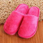 Women Home Slippers Autumn Winter Warm Furry Plush Shoes Indoor Bedroom Light EVA Couple Cotton Slipper Solid Soft Flip Flops - Imbasat
