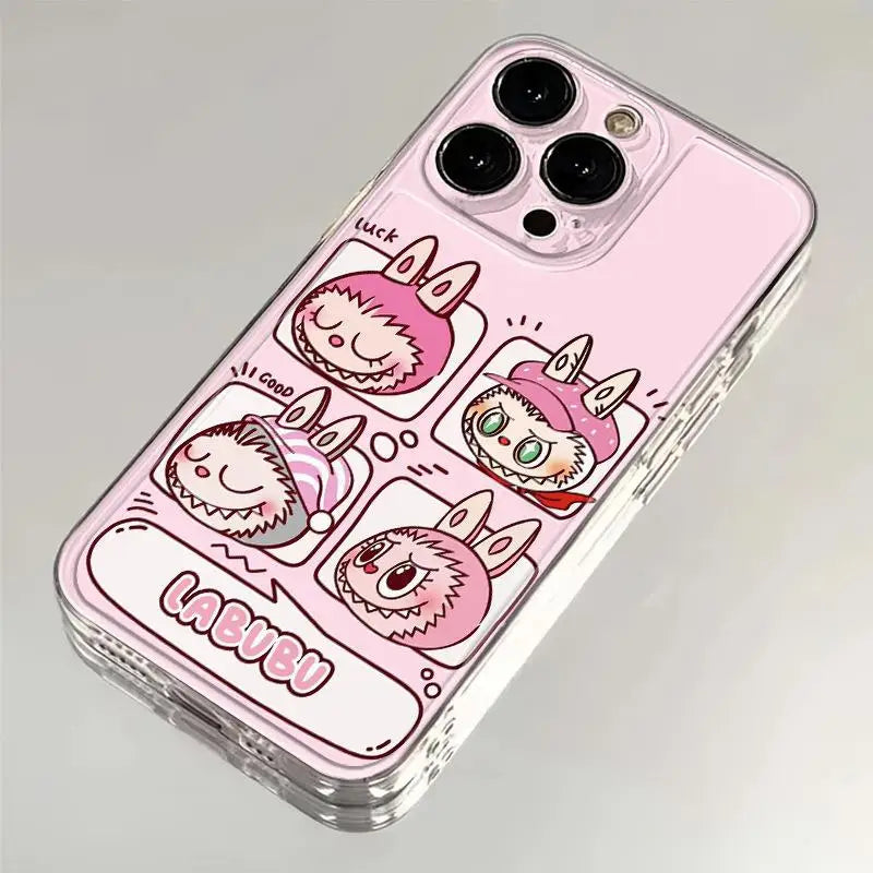Pink Labubu Silicone iPhone Case