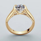 Anziw Real 925 Silver 2 Carat Moissanite Solitaire