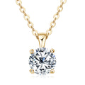 1ct 2ct 3ct D Color Moissanite Pendant Necklace 925 Silver