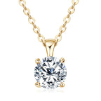 1ct 2ct 3ct D Color Moissanite Pendant Necklace 925 Silver