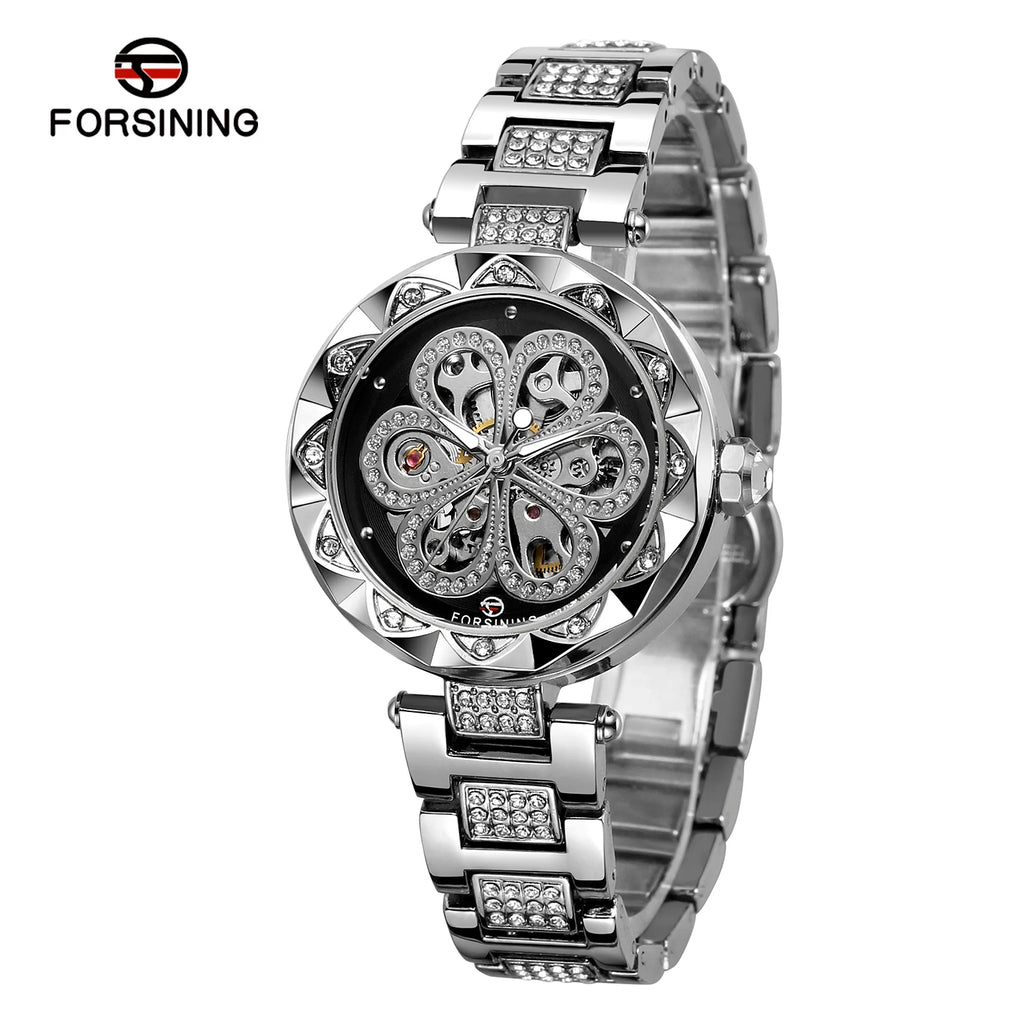 Forsining Skeleton Watch for Women