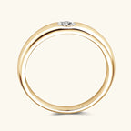 18k Gold Plated Wedding Ring 925 Silver D Color Moissanite