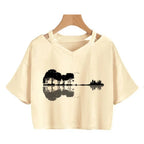 T-Shirt Harajuku Gothic Cropped Graphic Korean Style