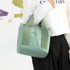 Small Bag with Zipper This Thousand Layer Bags Small Lady Single Shoulder Portable Thickened Canvas Mobile Phone Bucket Tote Bag - Imbasat