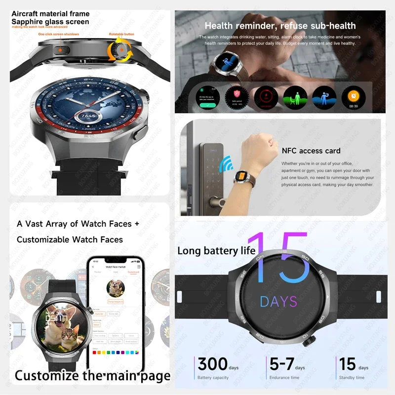 Xiaomi Watch GT5 Pro Smart Watch HD AMOLED Screen NFC GPS Tracker Bluetooth Call Health Waterproof Smartwatch Men Women