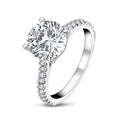 ANZIW 925 Sterling Silver 3ct Round Cut Engagement Ring