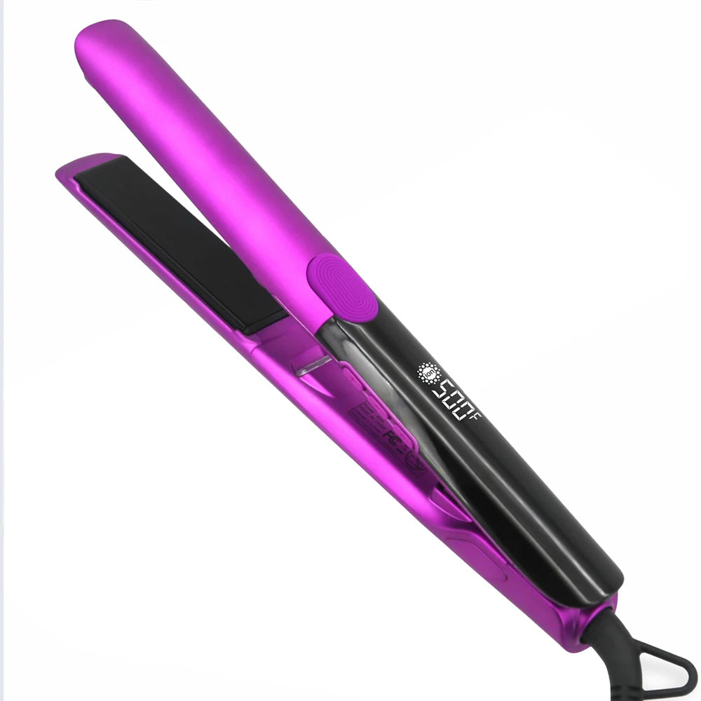 500°F Hair Straightener With Vibration Plasma Hair Flat Irons 260°C Ceramic Coating Plate Professional Salon Styling Tools