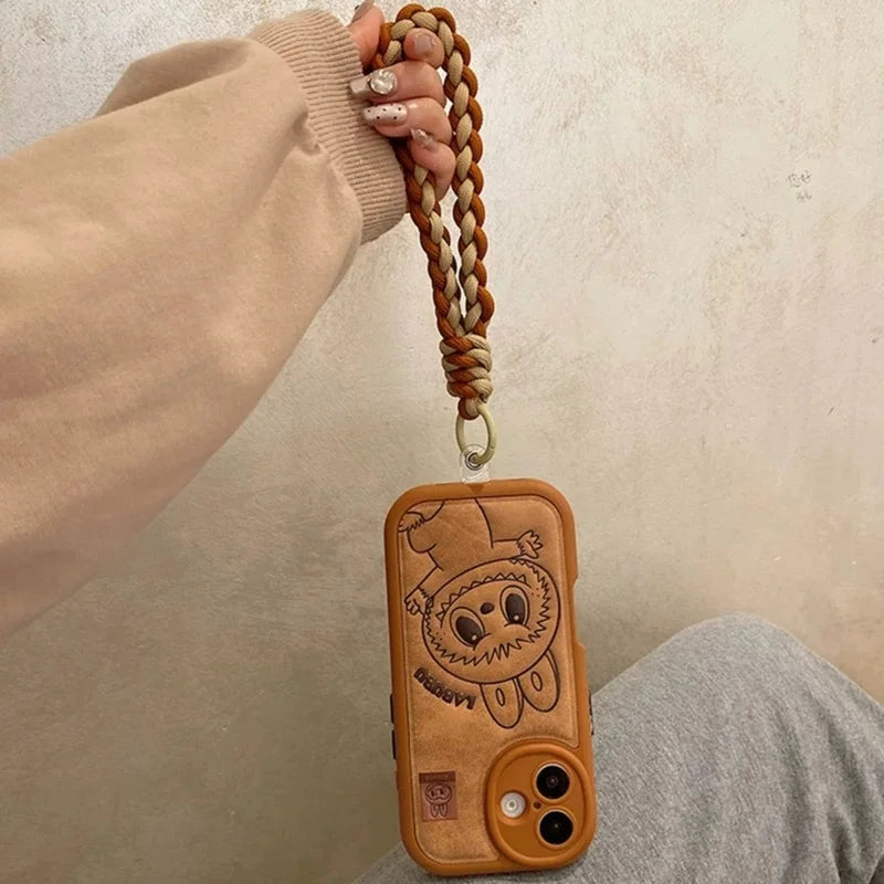 Labubu Handheld Rope Phone Case For IPhone