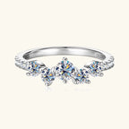 Anziw Real S925 Ring Cluster Moissanite Sterling Silver