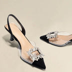 Summer New Women Shoes Transparent Slim Heel Toe Sandals Fashion Pointed High Heel Single Shoes for Women Zapatos De Mujer - Imbasat