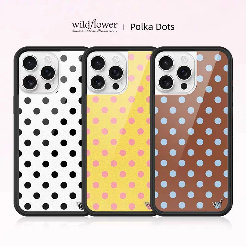 Wildflower 3D Cute Polka Dot iPhone Case Wave Point Cover