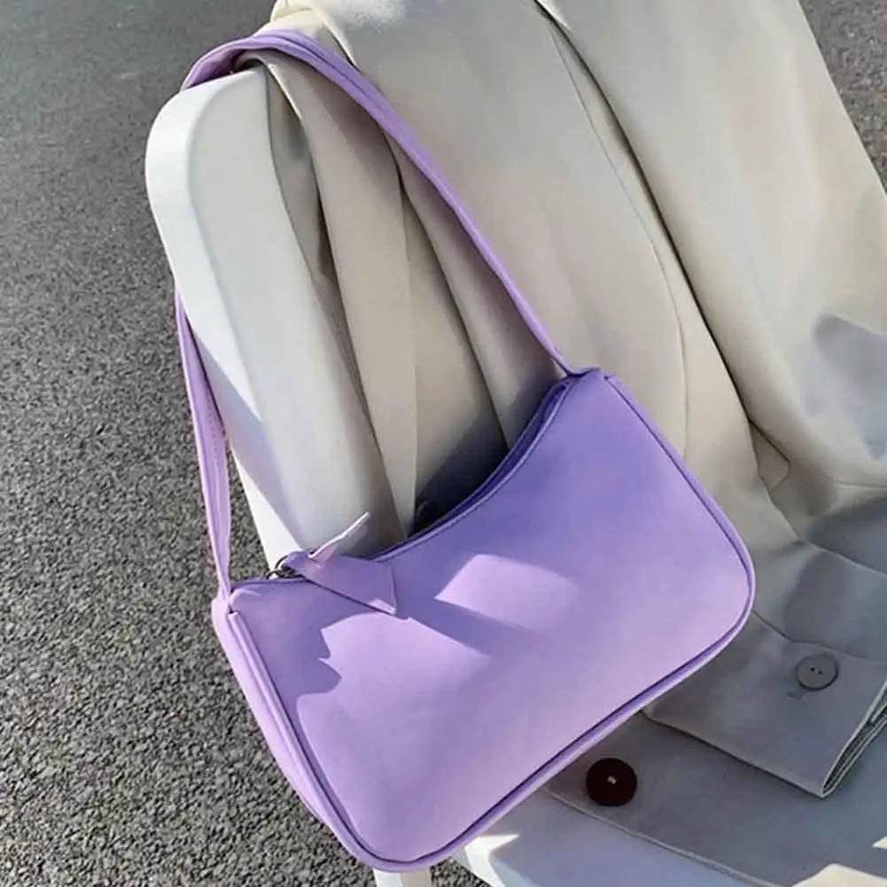 Handle Bag Women Retro Handbag PU Leather Shoulder Totes Underarm Vintage Top Handle Bag Female Small Subaxillary Bags Clutch - Imbasat