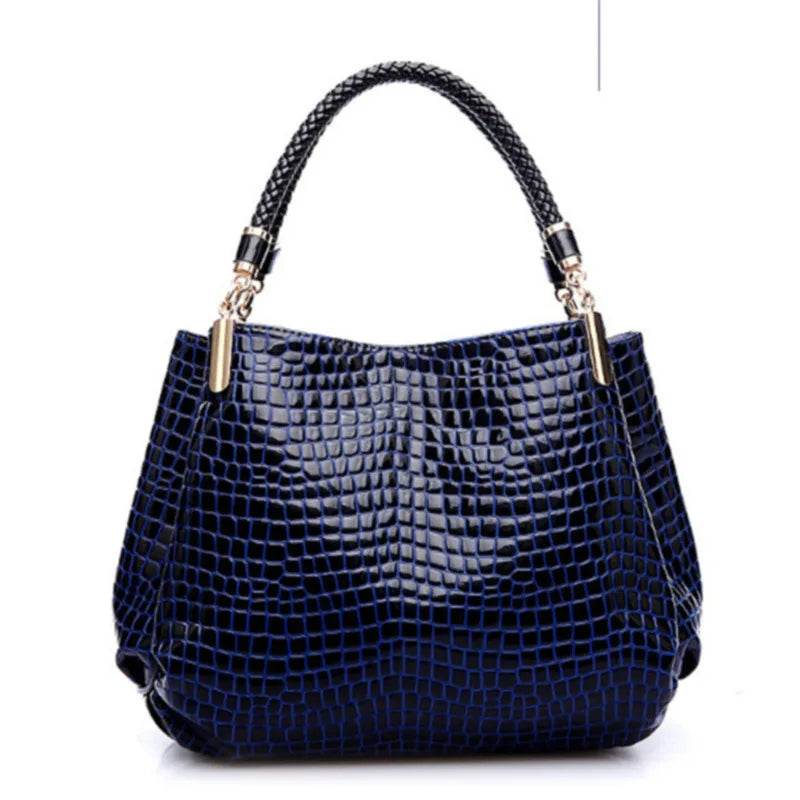 Women Crocodile Pu Leather Messenger Bags Large Capacity Women Bags Handbags Ladies Casual Totes Satchel Women Shoulder Bag - Imbasat