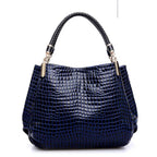Women Crocodile Pu Leather Messenger Bags Large Capacity Women Bags Handbags Ladies Casual Totes Satchel Women Shoulder Bag - Imbasat