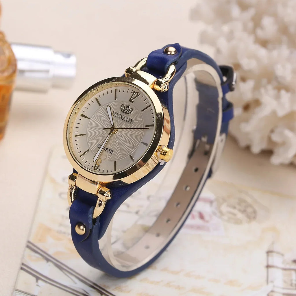 Quartz Watch Women PU Leather