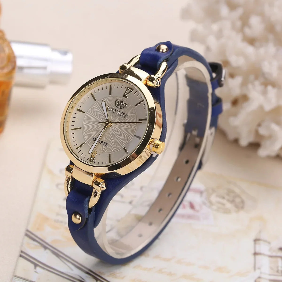 Quartz Watch Women PU Leather