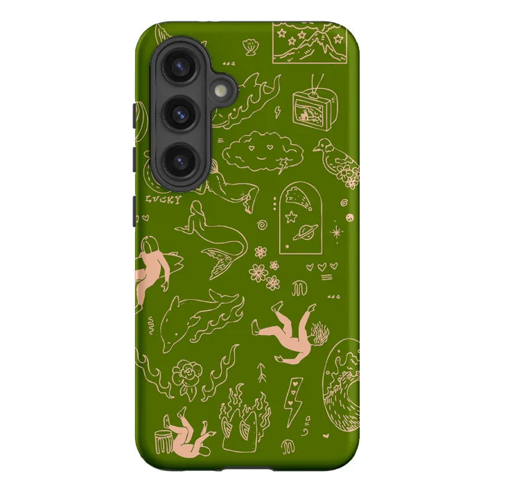 Easty Flash Green Samsung Galaxy Case Luxury Double Layer Cover