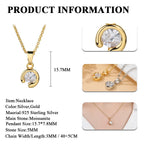 Poulisa Moissanite Necklace  Dangle Earrings S925