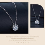 Carat Bazel Moissanite Necklace 925 Sterling Silver