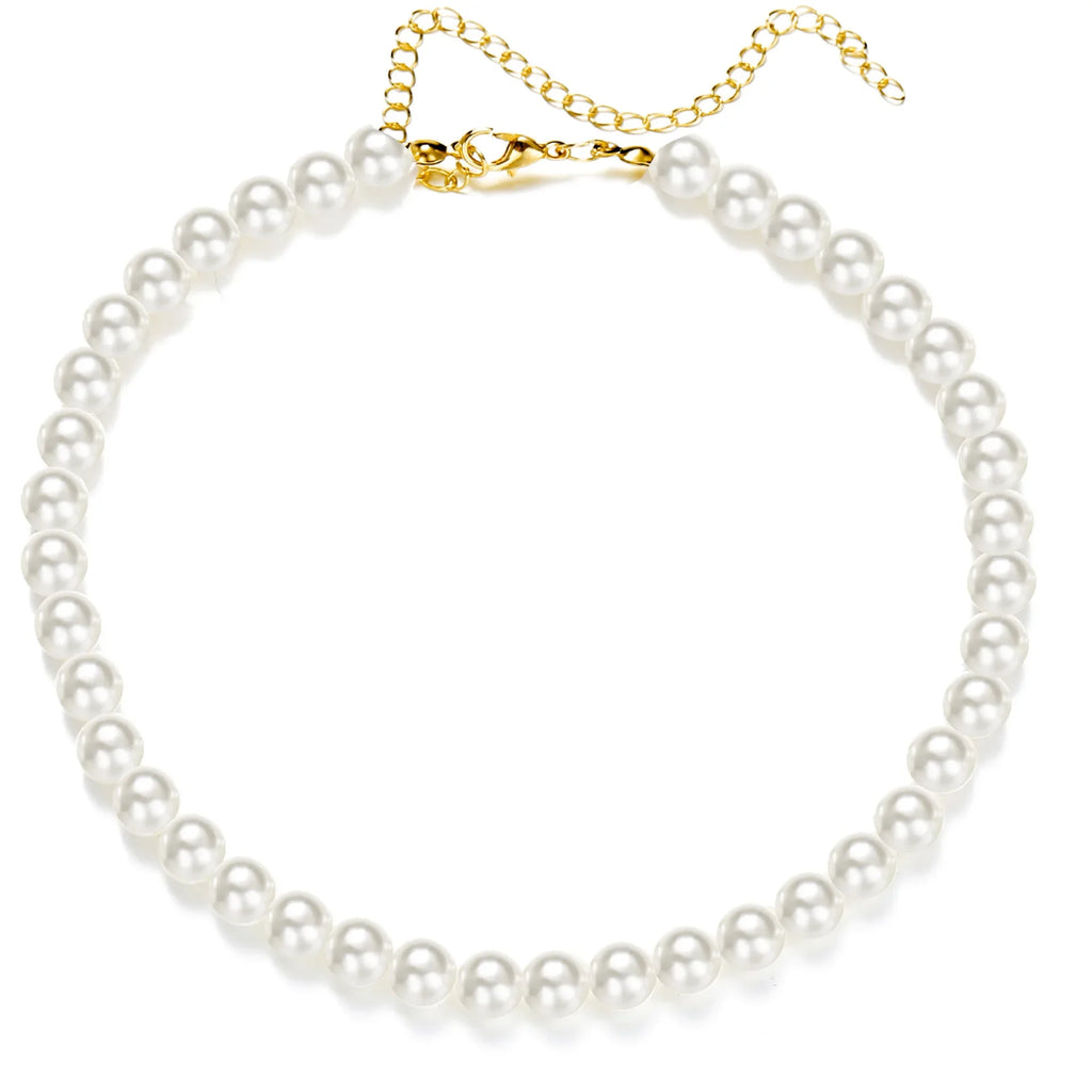 White Pearl Chokers Necklace