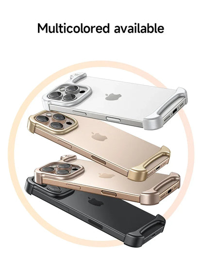 Arc Pulse Luxury Aluminum Metal Customize Matte Matte Gold/silver/black/desert Gold Case IPhone Case 13 14 15 16Pro Pro Max Plus