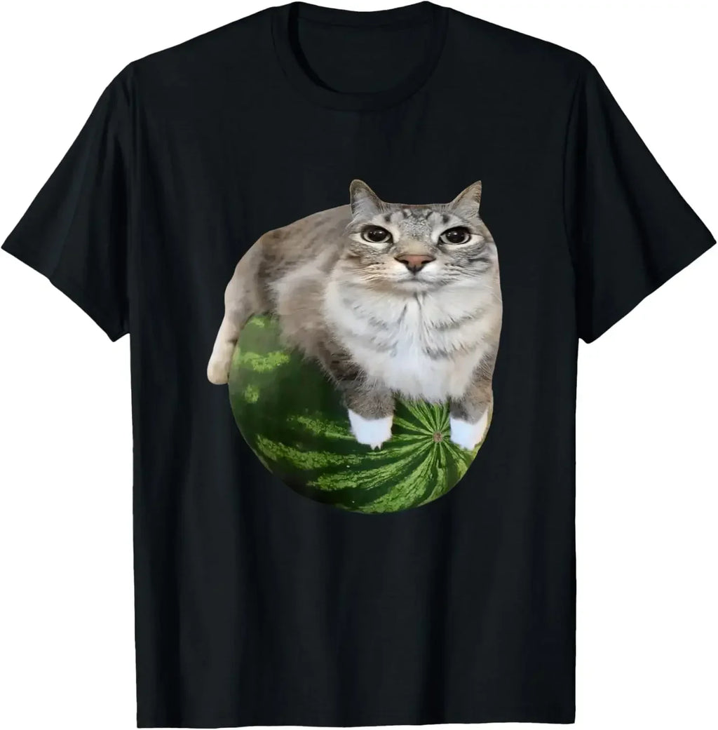 Cat Silly Cat Meme T-Shirt A Hilarious Watermelon Print Shirt