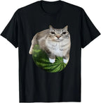 Cat Silly Cat Meme T-Shirt A Hilarious Watermelon Print Shirt