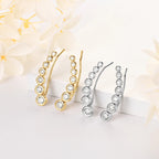 Anziw 1.52CTTW. Full Bezel Moissanite Earrings Climber