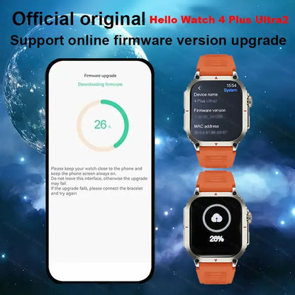 New Smartwatch 2025 Hello Watch 4 Plus ULTRA2 49mm AMOLED 4G ROM GPS ChatGPT NFC Compass Clock Bluetooth Call Sports Men Women