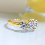 Anziw 5 Stone Rings 3.6cctw D Color Moissanite Bands Sliver 925