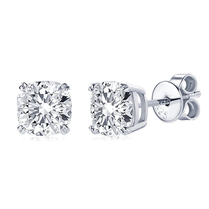 100% 925 Silver Stud Earrings 3.0ctw. Cushion Cut Moissanite Square Earrings for Men & Women Certified Jewelry 6.5x6.5mm 1.5CT