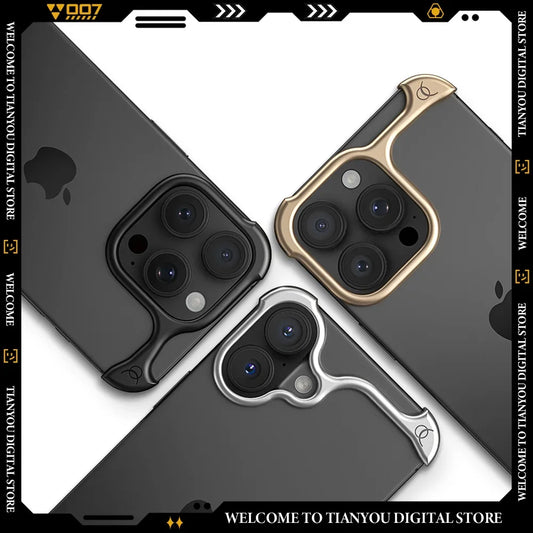 Arc Pulse Luxury Aluminum Metal Customize Matte Matte Gold/silver/black/desert Gold Case IPhone Case 13 14 15 16Pro Pro Max Plus